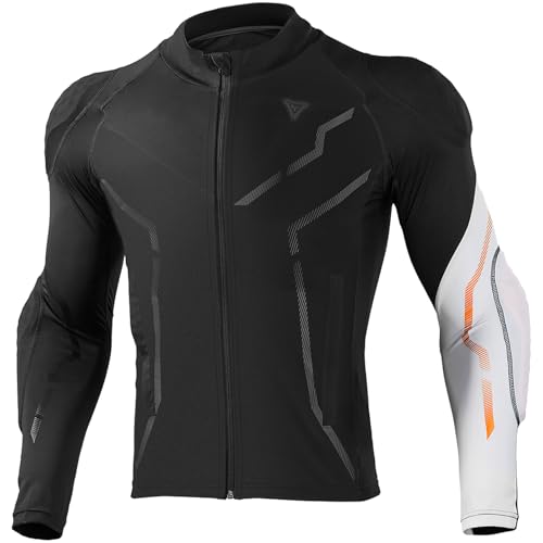 DUHAN Motorcycle Armored Shirt CE 2 Protection Removable Armor Set Breathable Mesh 4 Way Stretch...