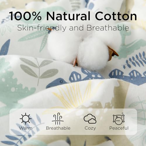 Image of Duomiaomiao 2.5 TOG Baby Sleep Sack 100% Cotton Winter Baby Wearable Blanket, Warm Quilted Comfy Toddler Sleeping Bag