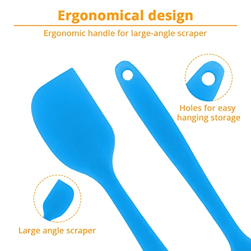 Kufung Silicone Spatula, Bpa Free & 480°F Heat Resistant,Non Stick Rubber Kitchen Spatulas For Cooking, Baking, And Mixing (L, Blue) #TOP2