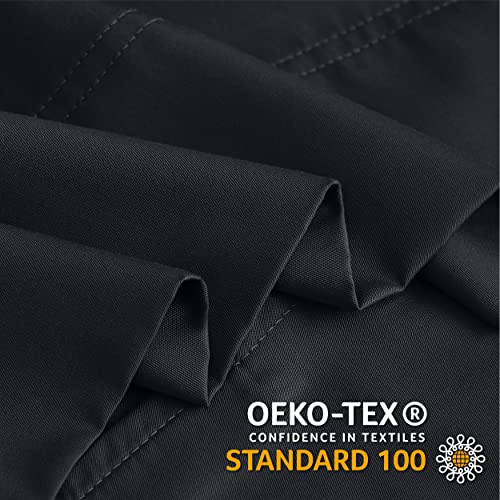 Image of BEDELITE Cooling Pillow Cases Queen 2Pcs, Rayon Made from Bamboo, Black