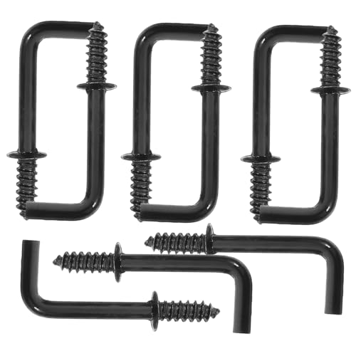 Cabilock Brass Plated Metal Screw Hooks 100pcs l Shape Self-Tapping Hooks for Jewelry Artwork Wall Mounted Hanging