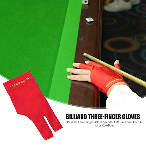 Image of LGB Partners Billiards Professional Snooker and Pool Glove, Two-Finger Design, Pack of 1 (RED)