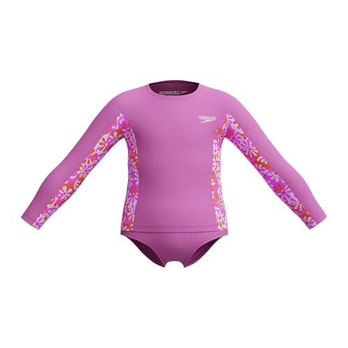 Image of Speedo Girl's Uv Swim Shirt Long Sleeve Rashguard Set