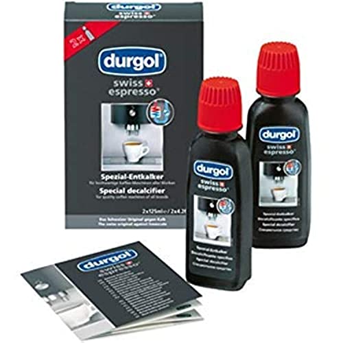 Durgol Descaler for Coffee Machines Swiss Espresso Special Descaler Liquid Compatible with All Coffee Makers 2x125 mililitres
