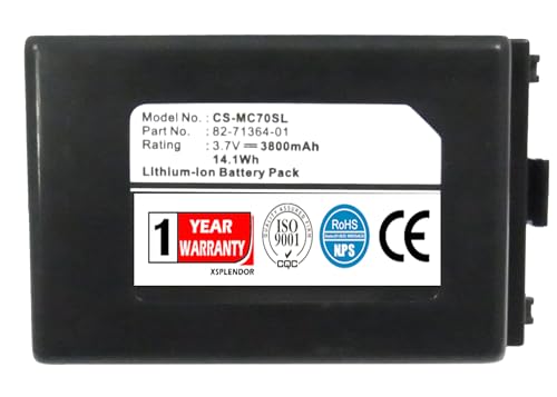 Xsplendor Replacement Battery for Symbol FR60900 FR66 FR68 MC70 MC7004 MC7090 MC7094 MC7095 MC75 MC7506 MC7596 Part NO 82-71363-02 82-71364-01 82-71364-03 82-71364-06 BTRY-MC70EAB00 BTRY-MC70EAB02