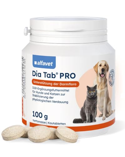 Alfavet Dia Tab Pro 100g - Probiotika & Bentonit für Hunde & Katzen
