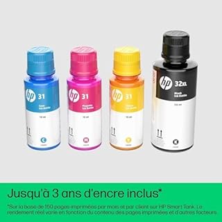 HP Smart Tank 7007, Imprimante Multifonction Jet d’Encre Couleur, A4, Wi-FI, Impression Recto-Verso Automatique, Numérisation et Copie, Jusqu’à 3 Ans d’Encre Inclus, Blanche