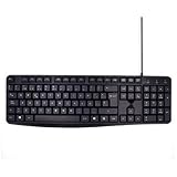 Teclado USB [silencioso] y [ergonómico], perfecto para [oficina] y [hogar] (reduce el ruido en espacios compartidos y mejora la concentración).