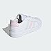 adidas Grand Court Lifestyle Tennis Lace-Up Shoes (Little Kid) Sneaker, White/Crystal Jade/Clear Pink, 13 US Unisex