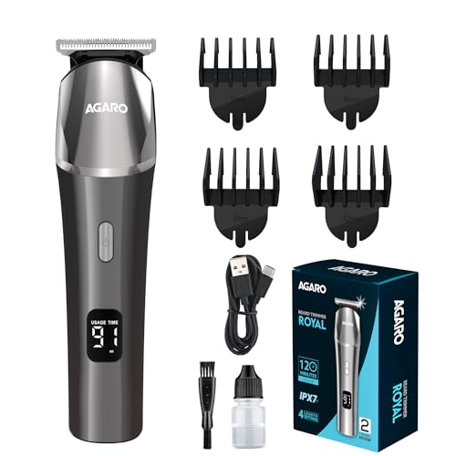 AGARO Royal Beard Trimmer For Men, Hair Trimming, High Precision Trimmer, Cordless, 4...