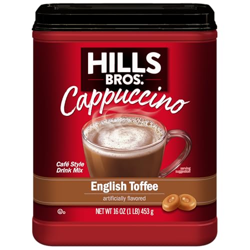 Hills Bros. Cappuccino Mix–Rich, Frothy Coffeehouse-Tasting Instant Drink Mix–Quick and