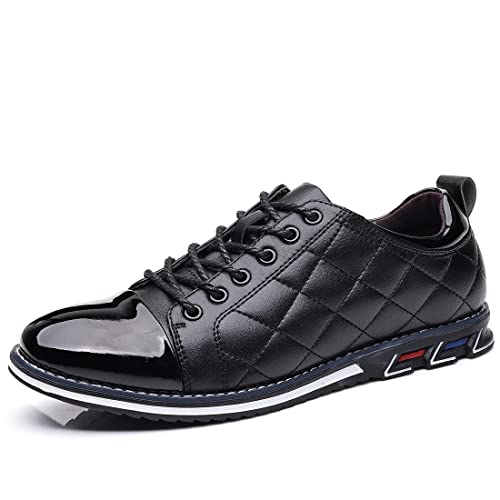 COSIDRAM Mens Casual Loafers Casual Oxfords for Male Office Business Dress Sneakers 7 E/Black