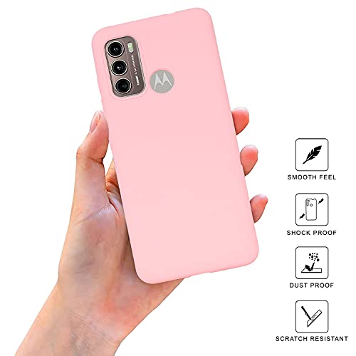 Image of SPRIG Silicone Back Cover Case for Moto G60 (Rose Pink)