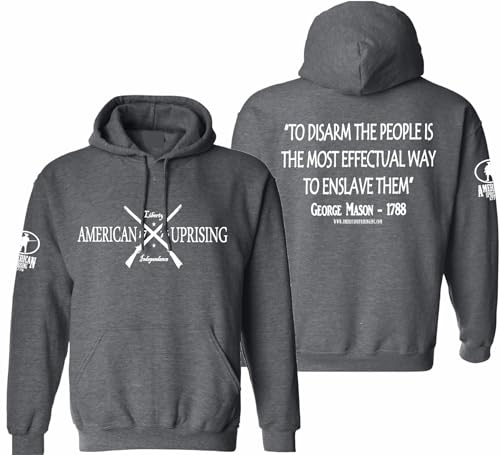 Patriot Apparel George Mason to Disarm Quote Patriotic Hooded Sweatshirt Hoodie