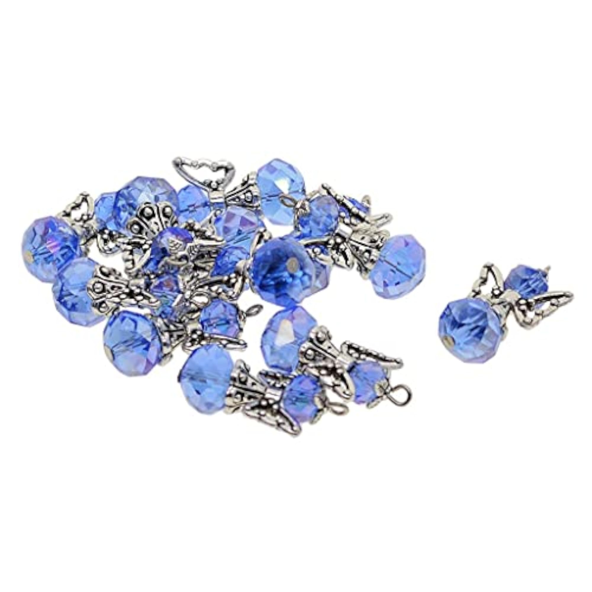 12 Pieces Tibetan Silver Angel Wing Charms
