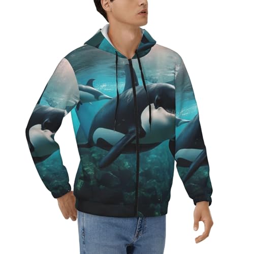 Sweat à capuche extensible orque homme aux finitions soignées - 4