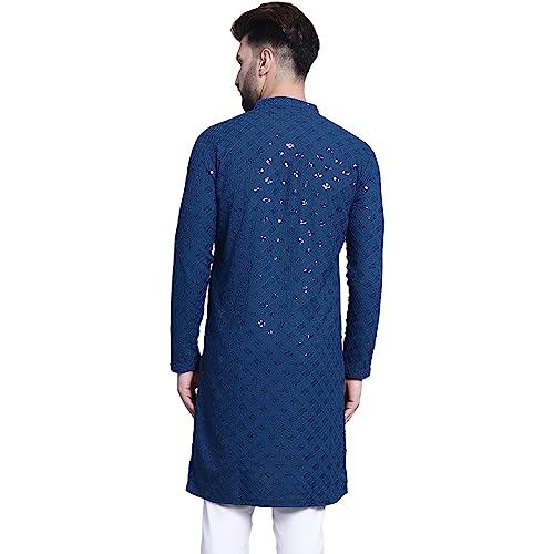 Image of SOJANYA (Since 1958 Timeless Charm: Pure Cotton Sequence Kurta for Special Occasions