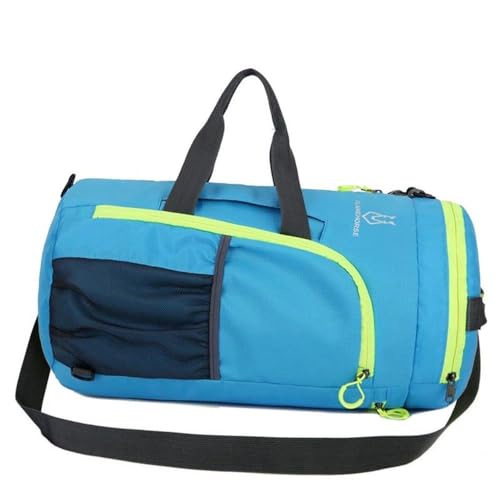 fangzi Foldable Travel Bag Nylon Duffel Bag for Traveling Gym Bag for Men and Women Sports Tote Gym Bag Shoulder Weekender Overnight Bag, Blue