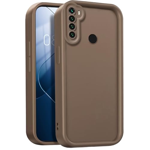 GOGME Cover per Xiaomi Redmi Note 8 2021, Custodia Protettiva Completa in Silicone TPU Morbido, Cover Antipolvere Antiurto - Marrone
