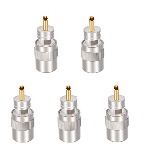 Xrds -Rf 5-Pack Pl259 Coax Connectors, Pl-259 Connectors, Pl-259 Uhf Male Solder Connector Plug 50Ohm Rf Coaxial Connector For Lmr400,Kmr400,Rg8,Rg8U,Belden 9913,Lmr400Uf,7D-Fb,Rg213 Coaxial Cable #TOP17