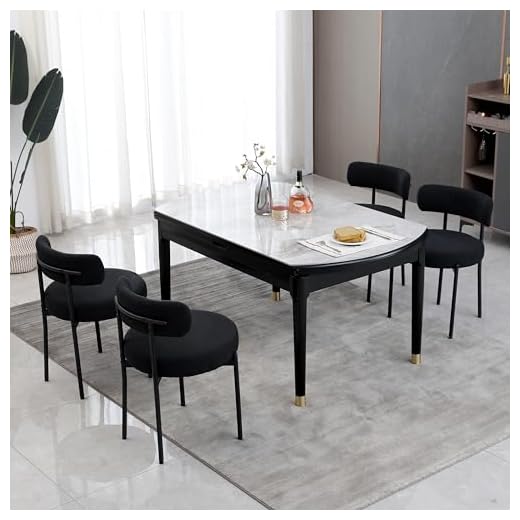 DYHOME Black Dining Chairs Set of 4