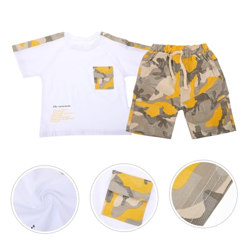 Camisas y pantalón conjunto de ropa infantil de verano en piezas de manga corta 5