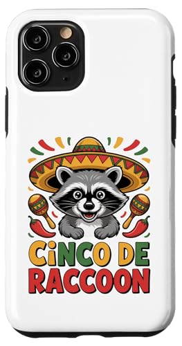 Cinco de Raccoon �ʔ������L�V�J���t�B�G�X�^���� �X�}�z�P�[�X iPhone 11 Pro �p