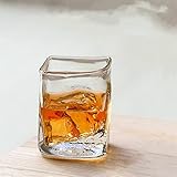 Material: vidrio ERTERT Top Collection Level Crystal Whisky Taza Caja de Regalo Caja de Regalo Burbuja Cuadrado Anticistido Vidrio Licor de Vidrio Cognac Vinbler (Capacity : 255ml, Color : Wooden Box Packaging)