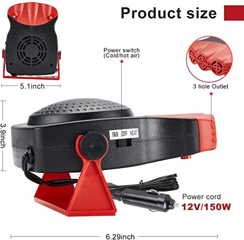 Car-Heater-12V-Fast-Heating-Defrost-Defogger-2-in1-Fast-Heating-Cooling-Fan-Outlet-Plug-in-Cigarette-Lighte-Automobile-Windscreen-Fan-for-All-Cars-Portable-Electronic-Car-Heaters-Auto-Heater
