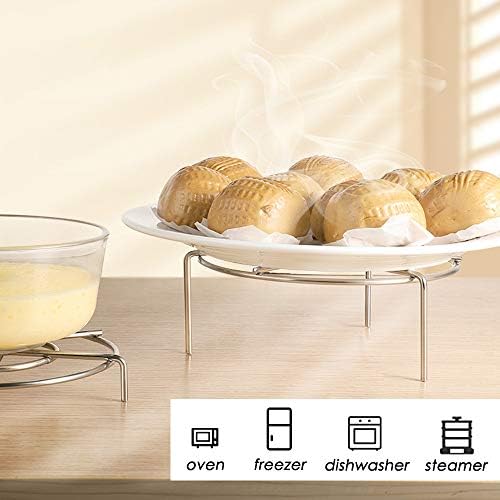 Set of 3, Stainless Steel Trivet Rack Stand, SourceTon 3 Sizes Heavy Duty Pressure Cooker Steam Rack, Steaming Rack, Pot Pan Cooking Stand- 1.2 Inch, 2 Inch, 2.8 Inch