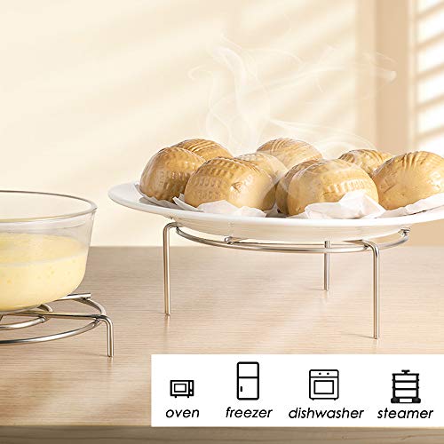 Set of 3, Stainless Steel Trivet Rack Stand, SourceTon 3 Sizes Heavy Duty Pressure Cooker Steam Rack, Steaming Rack, Pot Pan Cooking Stand- 1.2 Inch, 2 Inch, 2.6 Inch by SourceTon - Image 5