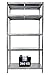GRIMA Scaffale Metallo Zincato 5 ripiani - 120x40x195 cm (260 kg per ripiano, totale 1300Kg) scaffali in metallo per garage pesi, scaffalature, scaffale professionale in metallo, Sistema ad incastro