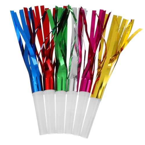 Gogogmee Party Blowers and Noise Maker Horns for Kids and Adults, Colorful Plastic Birthday and Sporting Event Noisemakers, 8pcs Party Accessories Blowouts