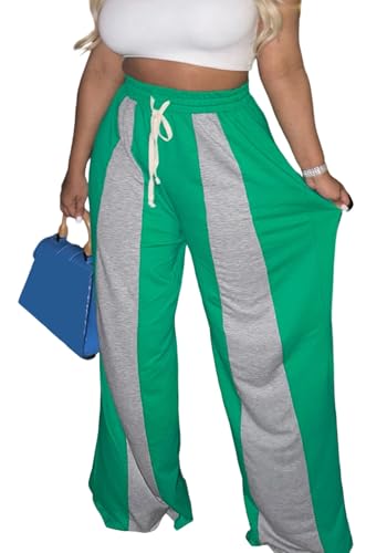 YOOTIKO Women Baggy Sweatpants Lounge Pants Drawstring Elastic Waist Straight Wide Leg Palazzo Pants