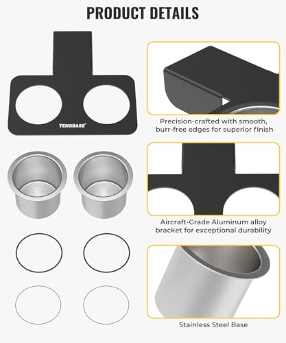 Portavasos universal para Chevy y GMC, aluminio y acero inoxidable miniatura 5