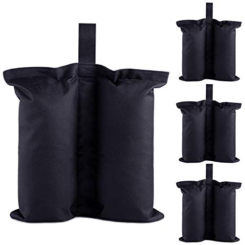 Canopy Weights Sand Bags Set of 4, Leg Weights Bags for Pop Up Canopy Patio Canopy Industrial Grade Weights Bags Trampoline Tent Canopy Weights Patio Canopy Tent Weight Bags Without Sand