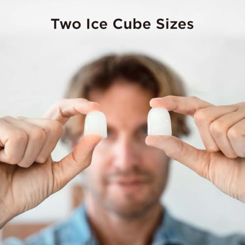 Image of Silonn Ice Makers Countertop, 9 Cubes in 6 Mins, 26 Lbs in 24 Hrs, 2 Sizes of Bullet Ice, Self-Cleaning Countertop Ice Maker with Scoop & Basket for Home, Kitchen, Office, Bar, Party