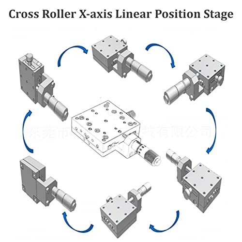 Semx60-Ac Manual Linear Stage,Cross Roller X Axis Micrometer Fine Tuning Slide Table,60X60Mm Precision Optical Trimming Platform Station,For Precision Inspection,Equipment Positioning #TOP4