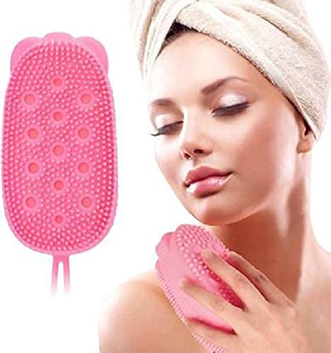 QBLYN Bubble Bath Brush, Silicone Bath Body Brush,Ultra-Soft Scrubber for Shower Exfoliating, Body Brush for Unisex Good for Health Beauty (Multi-Color)