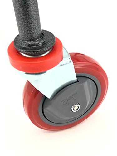 Compact Utility Mini Cart (Jelly) With U- Handle (Gray-Red) (Red) #TOP3