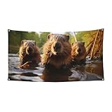 Beaver Working1 Druck hängende Hintergrund Banner für Party Feier, Innen- und Außendekoration für festliche Veranstaltungen