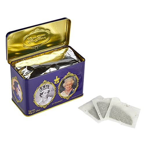 Queen Elizabeth Ii Tea Tin With 40 English Breakfast Teabags #TOP6