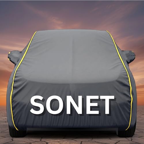 Image of Premium Grey Series 100% Waterproof Car Body Cover for Sonet Cover (All Models) with Mirror Pockets | Triple Stitched, Elastic, Custom Fit, Heat Resistant, Anti-Dust, All-Weather Cover