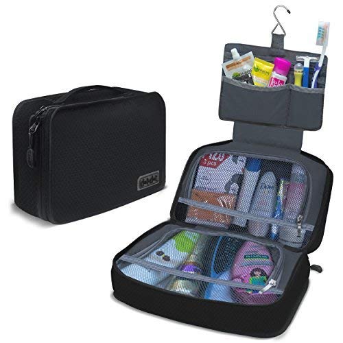 Dot&Dot Hanging Toiletry Bag for Men, Women- Organizer Case for Cosmetic and Grooming Kit, Travel Accessories and Toiletries
