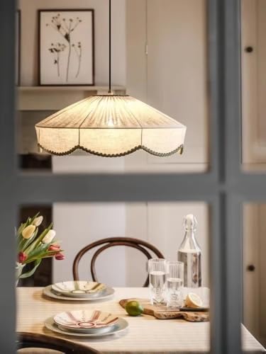 Lustres en tissu rétro d'inspiration japonaise au design suspendu raffiné