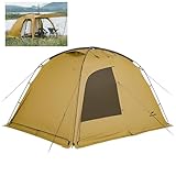 Naturehike Dune7.6/10.9 ドームテント ツールーム 1～4人用 14㎡大空間 6面通気 前室あり 煙突穴付き 自立式設営簡単 高さ180/200cm メッシュ 防蚊防虫 UVカット UPF50+ PU2000mm インナーテント取り外し可能 スノースカート 防水防風 前室 軽量 コンパクト アウトドア キャンプ 収納袋付き (テント, Dune7.6)