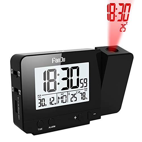 Preisvergleich Produktbild KUOZEN wecker Funk digital wecker Kinder Kinderuhr Digitaluhren Nacht Digitaluhren digitaler Radiowecker Tischuhr Digitalwecker am Bett Sonnenaufgang Wecker Black