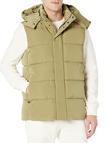 Image of Amazon Essentials Men's Relaxed-Fit Water Repellent Recycled Polyester Hooded Puffer Vest (Previously Amazon Aware)