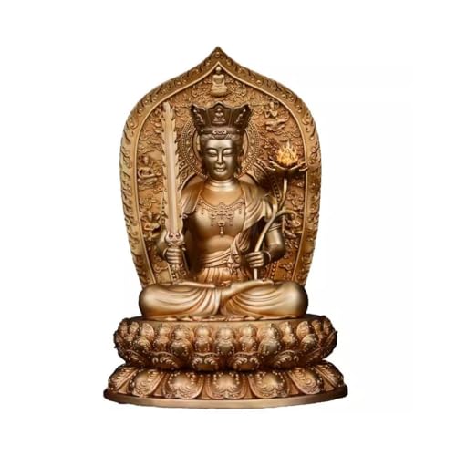 Statue de Bouddha Guanyin en cuivre pour coin méditation et culte maison zen
