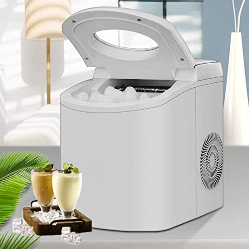Fabricadora Automática de Hielo Eléctrica, Máquina para Hacer Cubos Redondos en Forma de Bala, Capacidad 15 kg/24 h, Ideal para Hogar, Bar, Café, Té y Leche, Modelo 20240226
